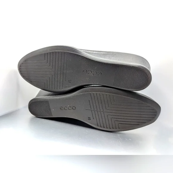ECCO Black Leather Wedge Pump - Picture 4 of 6